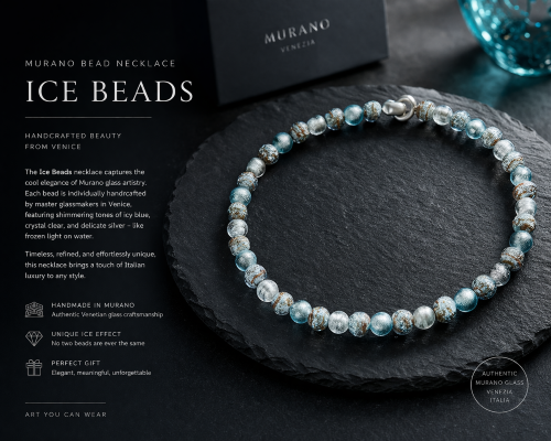 Murano Ice Beads Necklace