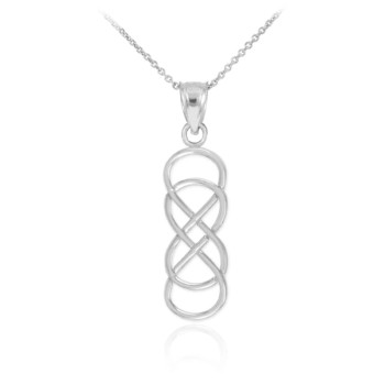 Vertical Infinity Double Knot Pendant
